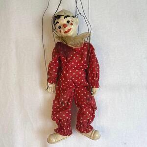 Clippo the Clown VTG 1930’s String Marionette Puppet USA Effanbee 13”
